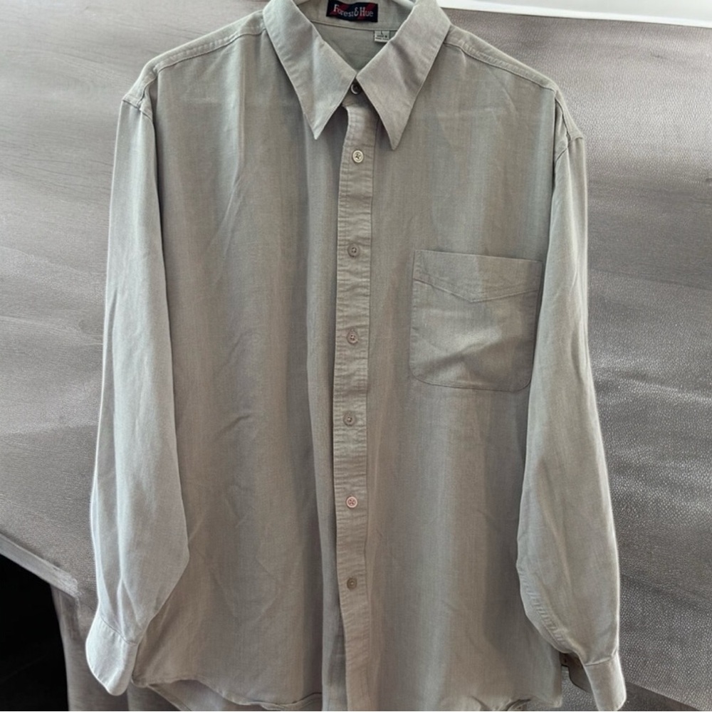 5 for $20🫟🛍️🔵 Men's Gray Casual Button Down Shirt